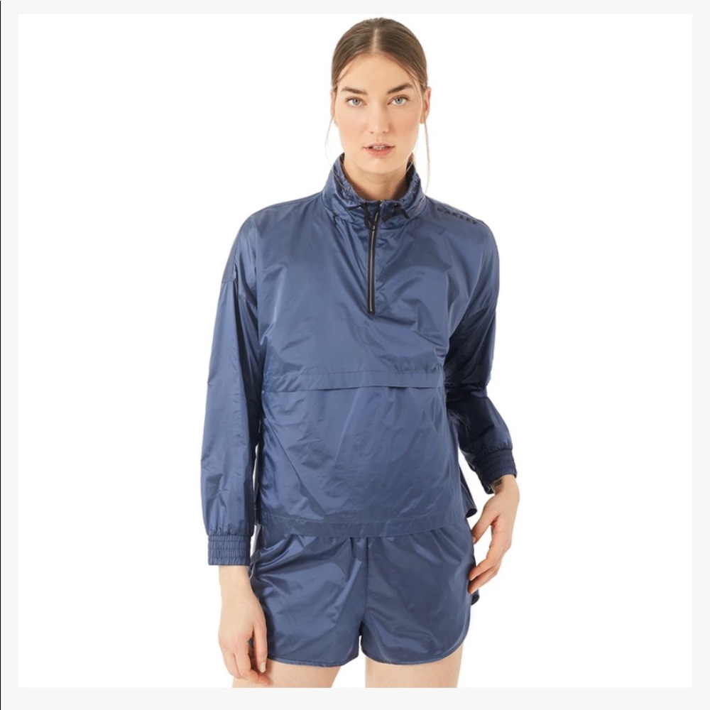 🆕 Oakley Luxe Anorak Metallic Blue Jacket size large 716